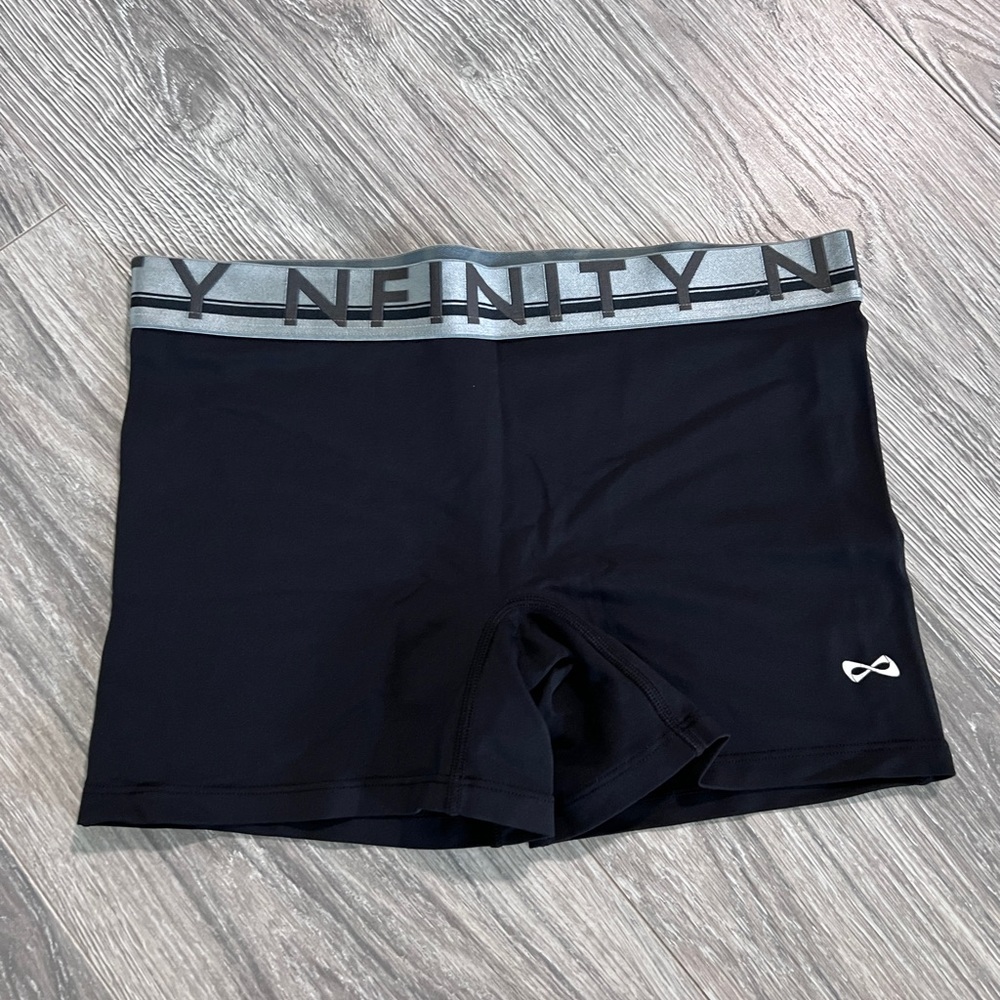 tight black nfinity shorts